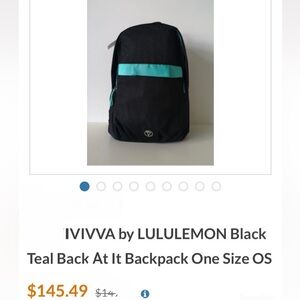 Ivivva By Lululemon Backpack